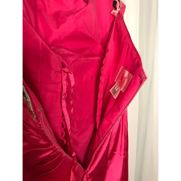 Maggie Sottero Flirt Neon Pink  Sleeveless Prom, Formal Dance Gown Sz 12 - Picture 4 of 8